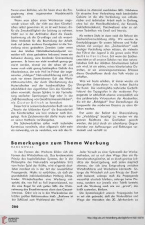 6: Bemerkungen zum Thema Werbung