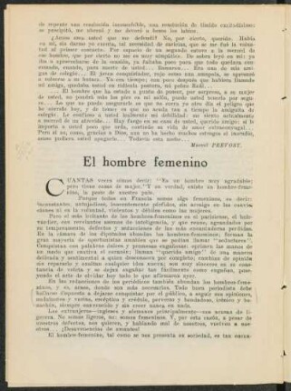 El hombre femenino