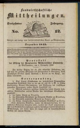 Dreizehnter Jahrgang. No. 12.