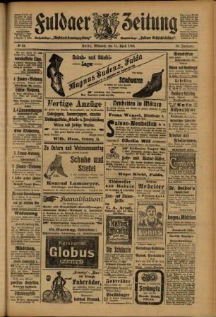 Zweite Ausgabe vom Mittwoch, den 11. April 1906.