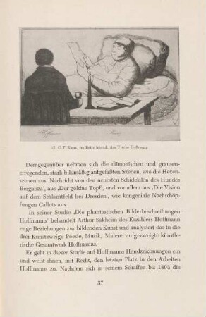 17. C.F. Kunz, im Bette lesend. Am Tische Hoffmann