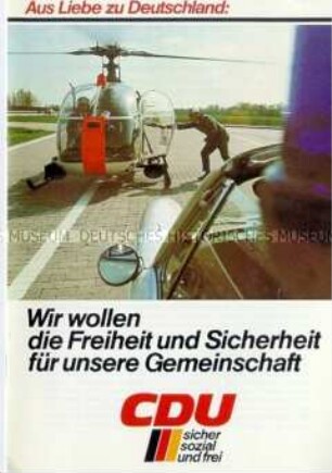 Propagandaschrift der CDU zur Bundestagswahl 1976