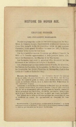 Histoire du moyen âge