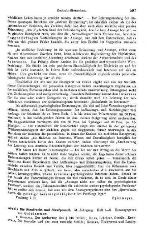 597-599, Archiv für Strafrecht und Strafprozeß
