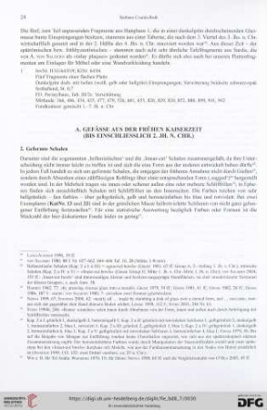 A. Gefässe aus der frühen Kaiserzeit (bis einschliesslich 2. Jh. n.Chr.)