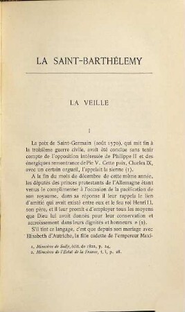 La Saint-Barthélemy, la veille-le jour-le lendemain