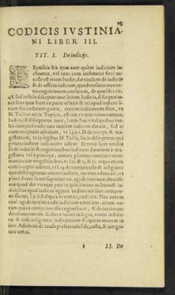 Codicis Iustiniani Liber III.
