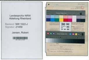 Entnazifizierung Robert Jansen , geb. 23.03.1914 (Postbeamter)