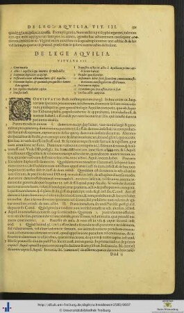 Titulus III. De Lege Aquilia.