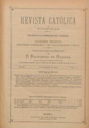 Ano II. 19 de Enero de 1890, Núm. 50