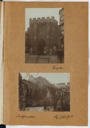 Bargate, Southampton. God’s House Tower, Southampton: Ansichten (aus: Skizzen- und Fotoalbum 26)