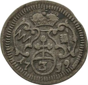 Münze, 3 Heller, 1759