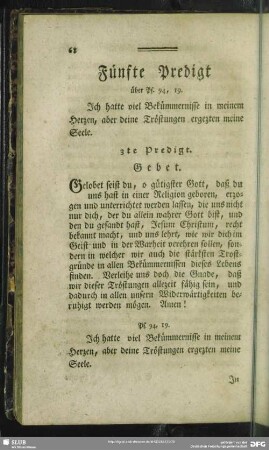 Fünfte Predigt über Ps. 94, 19