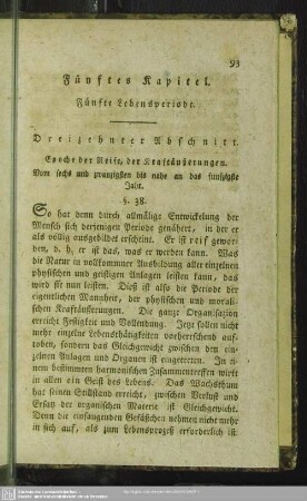 Fünftes Kapitel. Fünfte Lebensperiode