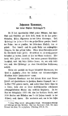 Johannes Ramsauer, der treue Schüler Pestalozzis