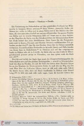 III. Hesiod - Thrakien - Enodia