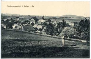 Niedercunnersdorf. Blick auf Niedercunnersdorf
