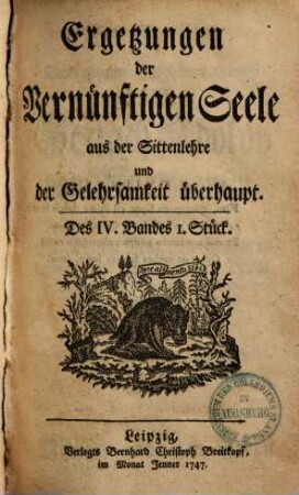 Ergetzungen der vernünftigen Seele aus der Sittenlehre und der Gelehrsamkeit überhaupt, 6.