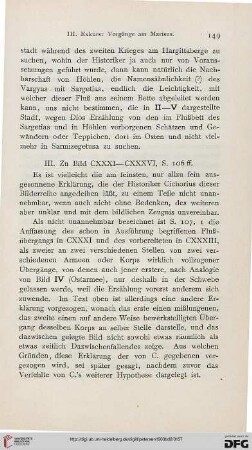 III: Zu Bild CXXXI-CXXXVI, S. 106 ff.