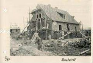 Wiederaufbau des von einem Hochwasser zerstörten Bruchstedt