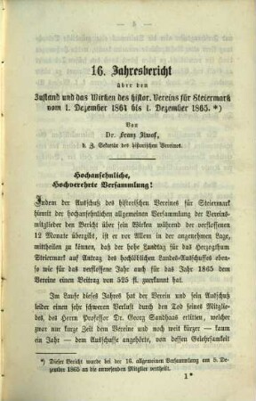 Mittheilungen des Historischen Vereines für Steiermark. 15, 15. 1867