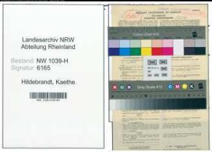 Entnazifizierung Kaethe Hildebrandt , geb. 28.04.1922 (Postangestellte)