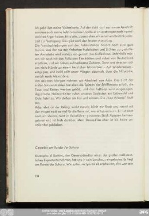 Gespräch am Rande der Sahara