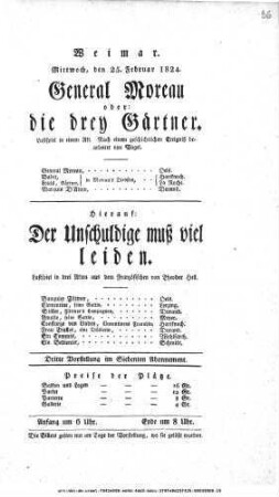 General Moreau oder: die drey Gärtner