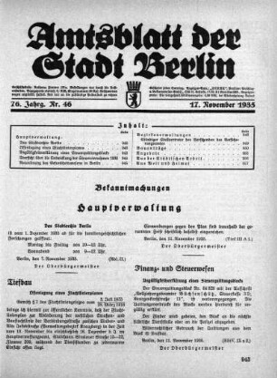 1935,46: Nr. 46, 17. November 1935