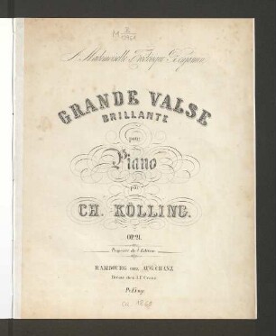 Grande valse brillante pour piano : op. 21