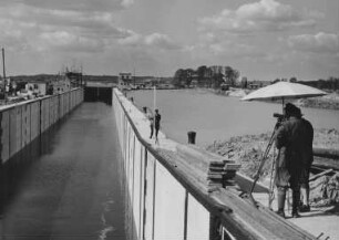Bau der Schleuse Langwedel/Weser