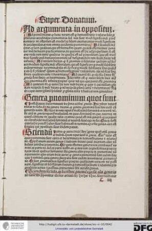 Postquam autor determinavit de primo accidente pronominis hic consequenter determinat de secundo scilicet de genere