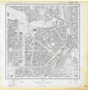 Deutsche Grundkarte, Blatt Düsseldorf-Mitte, 1957