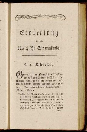 Einleitung in die östreichische Staatenkunde