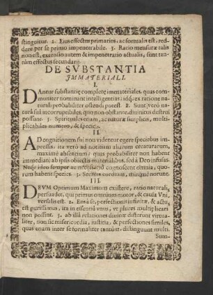 De Substantia Immateriali.