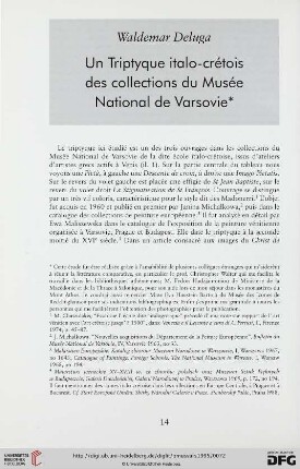 36: Un triptyque italo-crétois des collections du Musée National de Varsovie