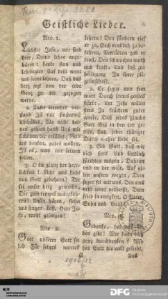 Geistliche Lieder.