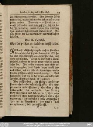 Das II. Capitel. Von der person, an welche man schreibet.