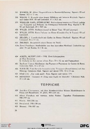 Teppiche (Nr. 409-443)