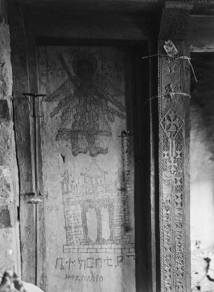 Wandbild : Wandbild in einer kleinen Kapelle