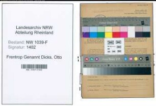 Entnazifizierung Otto Frentrop Genannt Dicks , geb. 06.03.1900 (Varieteunternehmer)