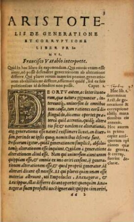 Aristotelis De Generatione Et Corrvptione : Libri Dvo