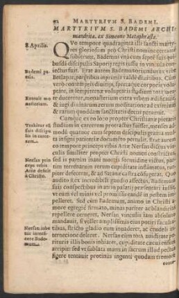 Martyrium S. Bademi Archimandritae ...