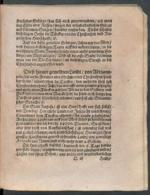 Diese hievor gemeldten Landt/ von Adrianopeln ...