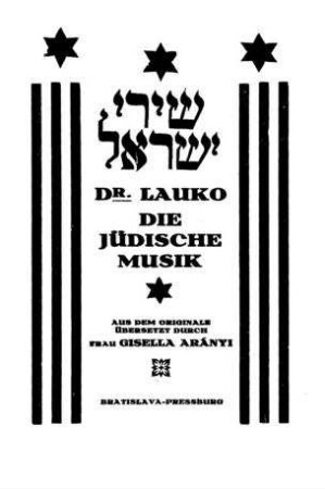 Die jüdische Musik / Lauko