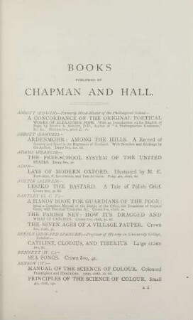 Books published by Chapman and Hall