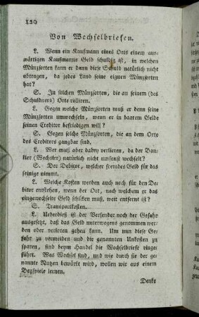 Von Wechselbriefen.