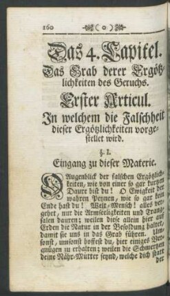 Das 4. Capitel. Das Grab derer Ergötzlichkeiten des Geruchs