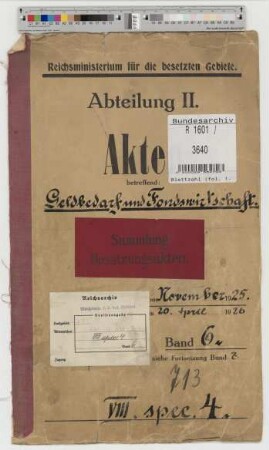 Geldbedarf und Fondswirtschaft: Bd. 6