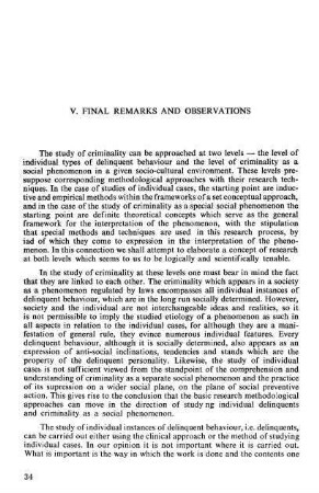 34-36, V. Final remarks and observations